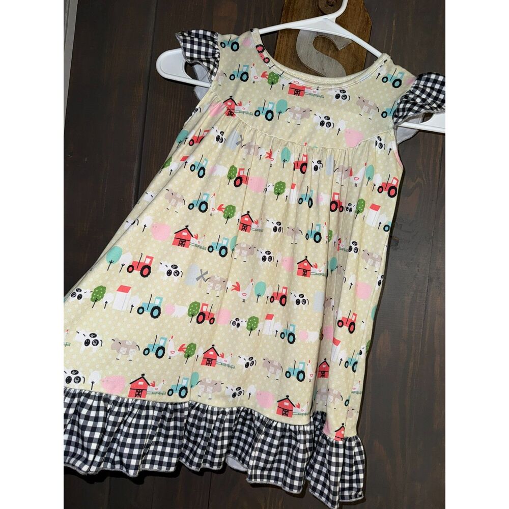 GIRLS BOUTIQUE FARM DRESS - Picture 2 of 2